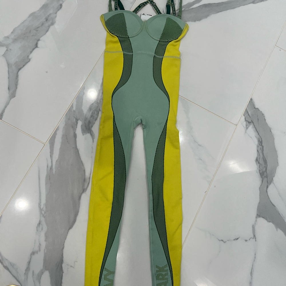 Ivy Park X Adidas Green and Yellow jumpsuit